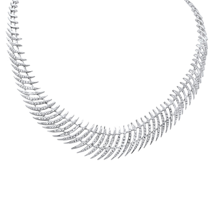 SPECIAL! 4.05ct G SI 14K White Gold Diamond Elegant Pendant Necklace 16" Long