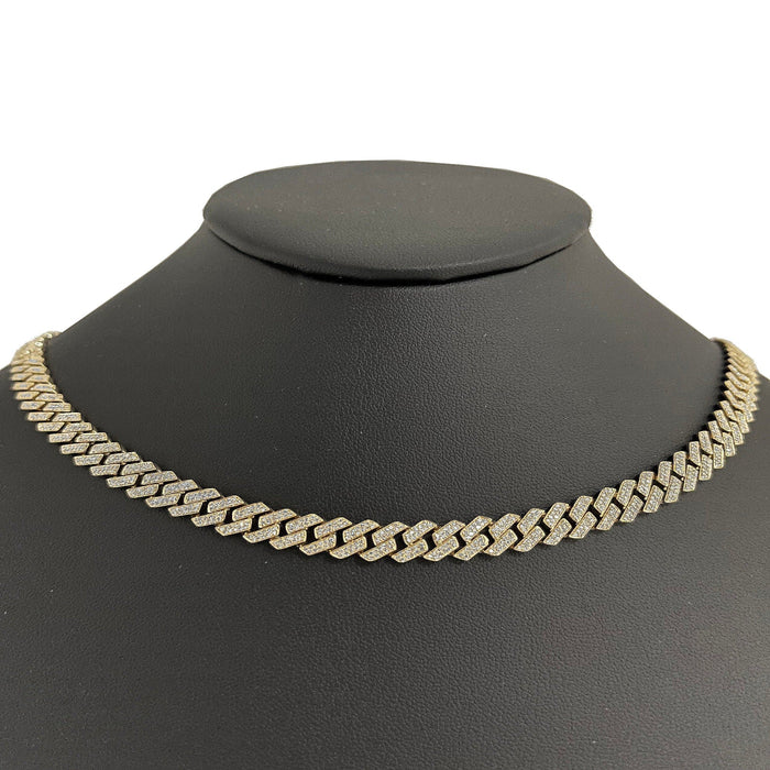 SPECIAL! 7MM 5.25ct G SI 14K Yellow Gold Diamond Square Cuban Necklace 22"