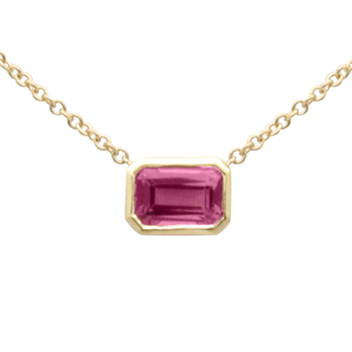 SPECIAL! .70ct G SI 14K Yellow Gold Ruby Gemstone Pendant Necklace 18" Long