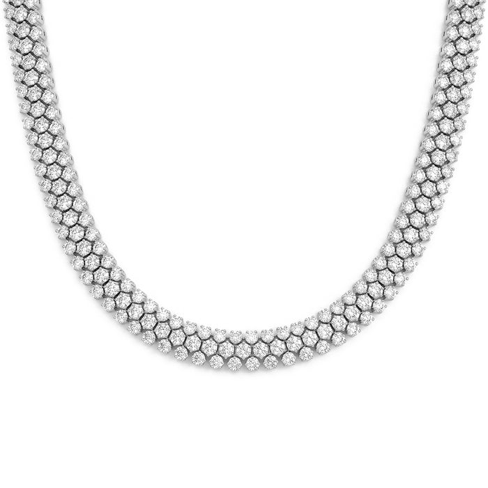 SPECIAL! 24.72ct G SI 18kt White Gold Diamond Elegant Necklace 16" Long