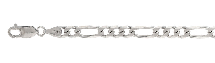 150-6.2MM Figaro Chain .925 Solid Sterling Silver Sizes 7-36" NEW