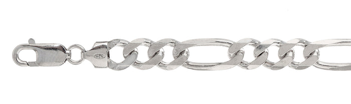220-9MM Figaro Chain .925 Solid Sterling Silver Sizes 8-36" NEW