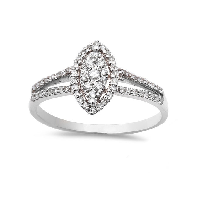 DIAMOND CLOSEOUT! .25ct Marquise Halo Diamond Engagement Wedding Ring 14kt White Gold
