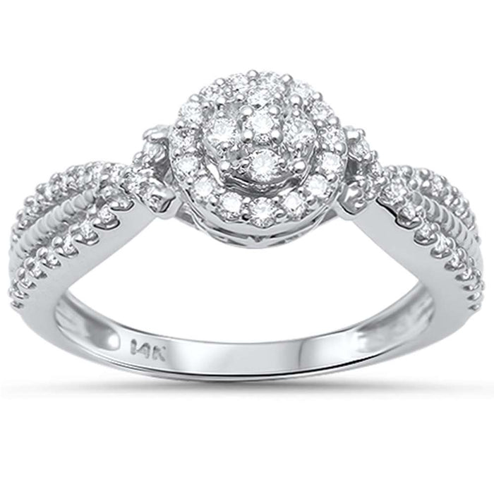 DIAMOND CLOSEOUT! .41ct G SI 14kt White Gold Engagement Solitaire Diamond Ring Size 6.5