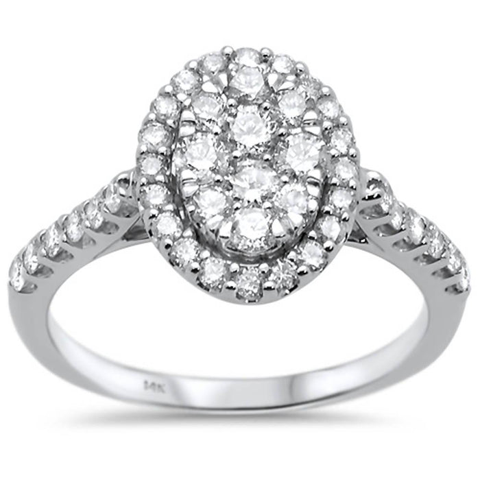 DIAMOND CLOSEOUT! 1.0ct 14k White Gold Oval Diamond Solitaire Rinze 6.5