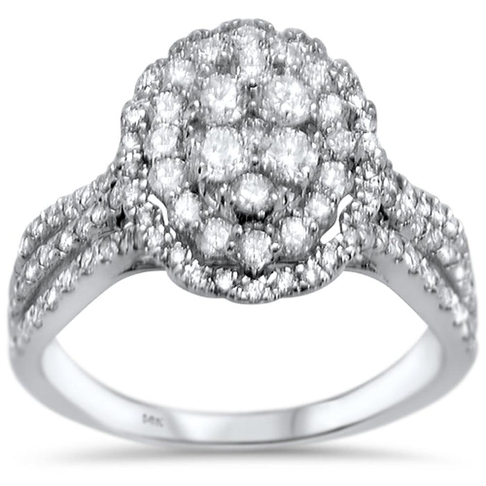 DIAMOND CLOSEOUT! 1.20ct 14k White Gold Oval Diamond Engagement Solitaire Ring Size 6.5
