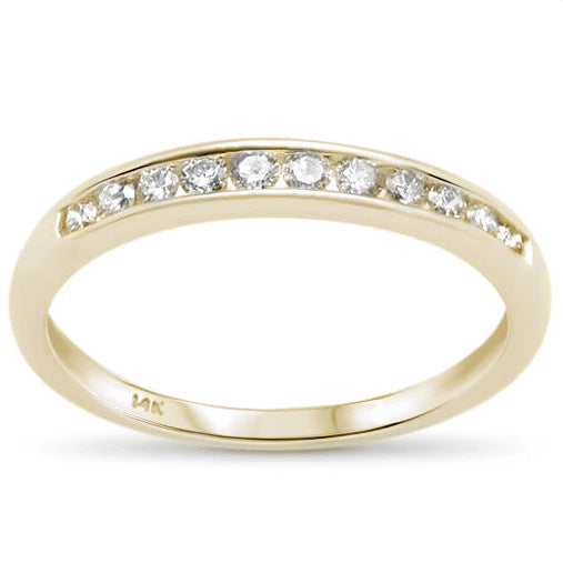 DIAMOND CLOSEOUT! .27ct 14k Yellow Gold Round Diamond Channel Set Wedding Band Ring