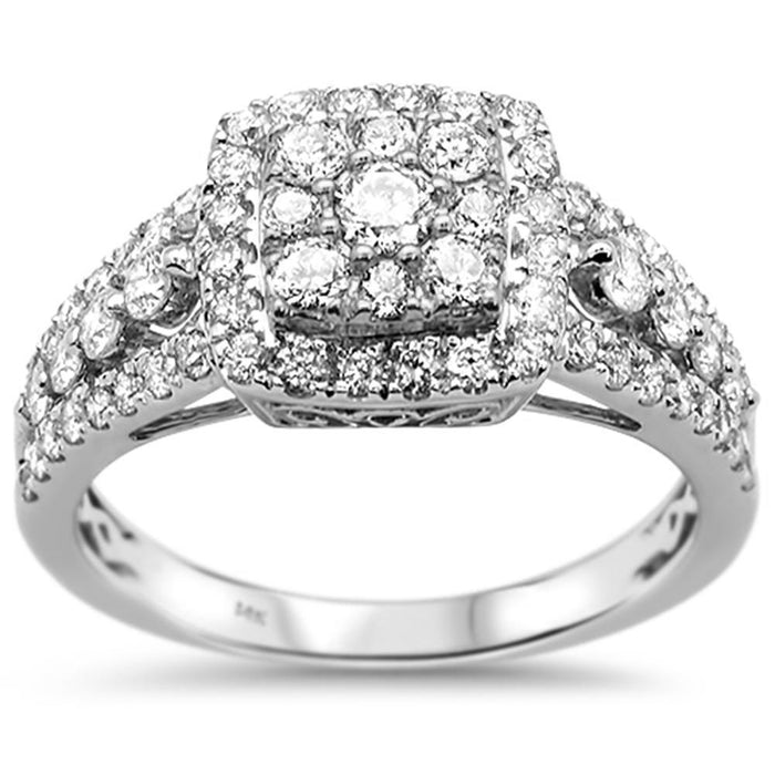 DIAMOND CLOSEOUT! 1.14ct 14k White Gold Engagement Diamond Ring Size 6.5