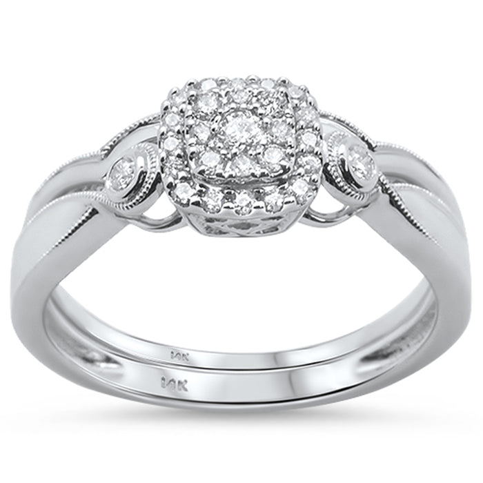 DIAMOND CLOSEOUT! .20ct 14KT White Gold Diamond Engagement Ring Size 6.5