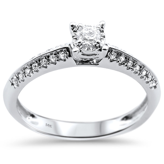 DIAMOND CLOSEOUT! .25ct 14KT White Gold Diamond Ring Size 6.5