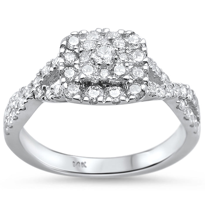 DIAMOND CLOSEOUT! .74cts 14k White gold Diamond Solitaire Engagement Promise Ring Size 6.5