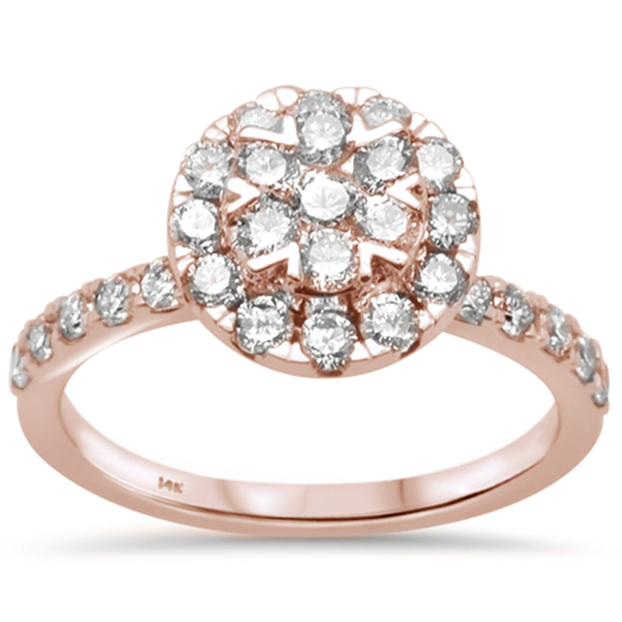 DIAMOND CLOSEOUT! 1.06ct 14kt Rose Gold Diamond Solitaire Ring Size 6.5