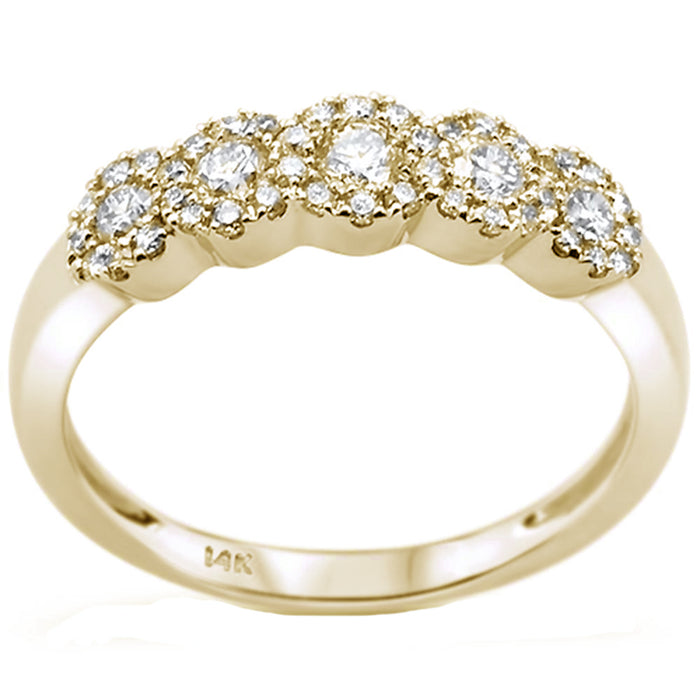 DIAMOND CLOSEOUT! .49ct 14k Yellow Gold Wedding Anniversary Diamond Band Ring Size 6.5