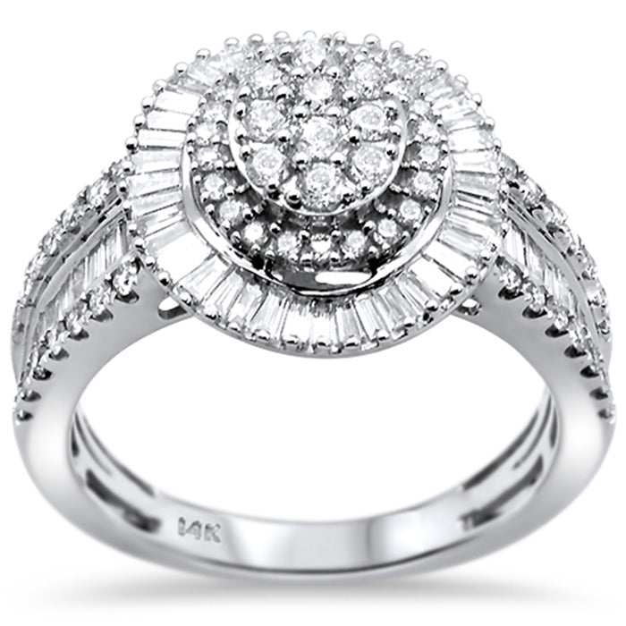 DIAMOND CLOSEOUT! .99ct 14k White Gold Diamond Oval Shape Engagement Ring Size 6.5