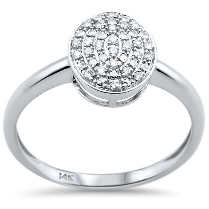 DIAMOND CLOSEOUT! .10ct 14k White Gold Oval Shape Solitaire Diamond Engagement Ring Size 6.5