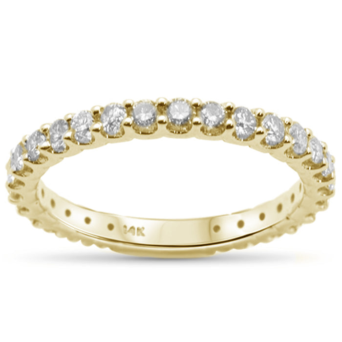 DIAMOND CLOSEOUT! .79ct 14K Yellow Gold Diamond Eternity Wedding Band Ring Size 6.5