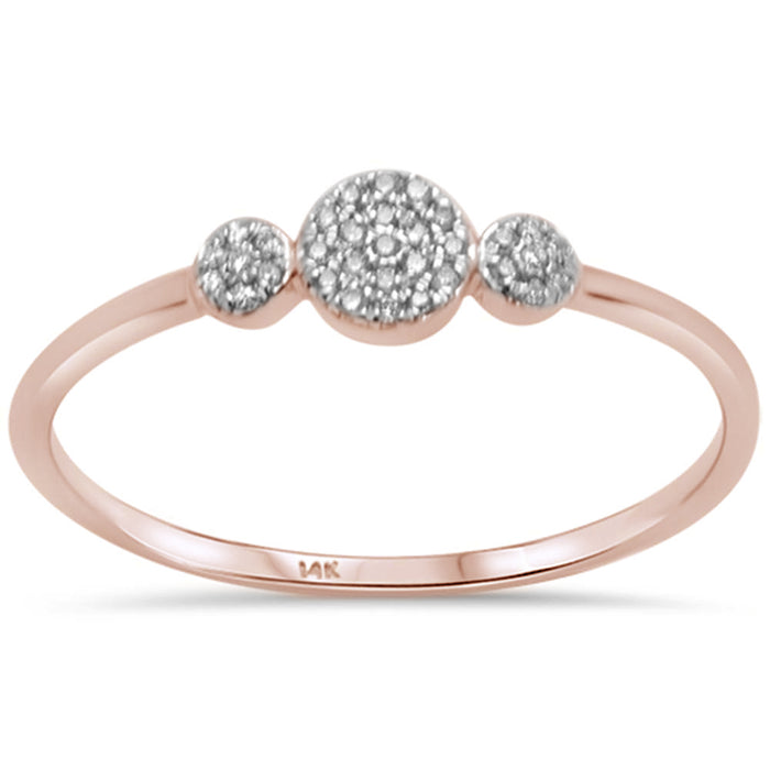 DIAMOND CLOSEOUT! .06ct G SI 14K Rose Gold Diamond Ring Size 6.5