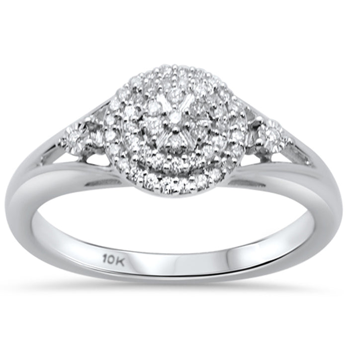 DIAMOND CLOSEOUT! .20ct G SI 10K White Gold Diamond Engagement Ring Size 6.5
