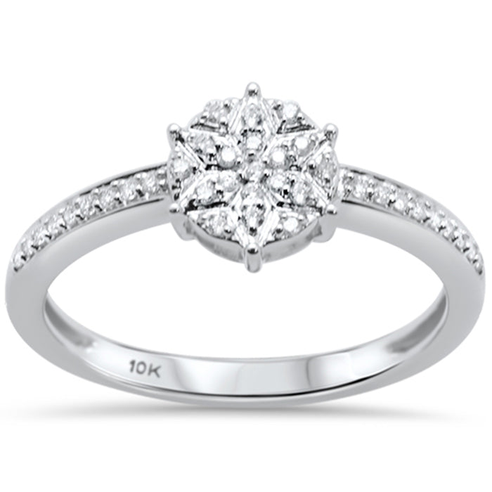 DIAMOND CLOSEOUT! .17ct G SI 10K White Gold Diamond Engagement Promise Ring