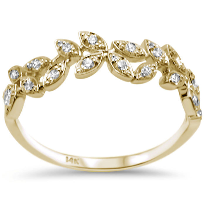 SPECIAL! .24ct F SI 14K Yellow Gold Fashion Diamond Trendy Band Ring Size 6.5