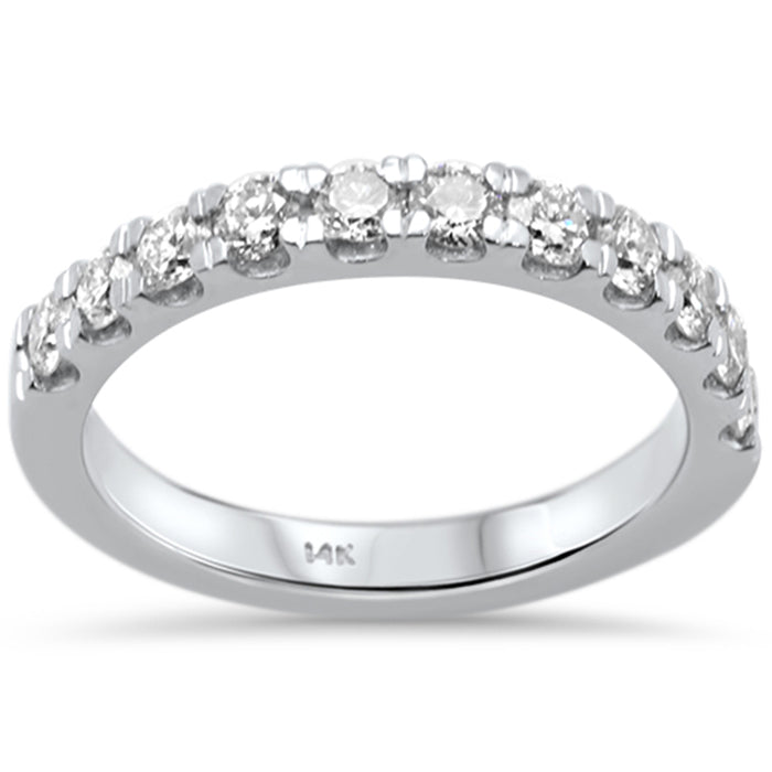 DIAMOND CLOSEOUT! .77ct G SI 14K White Gold Diamond Wedding Band Ring Size 6.5