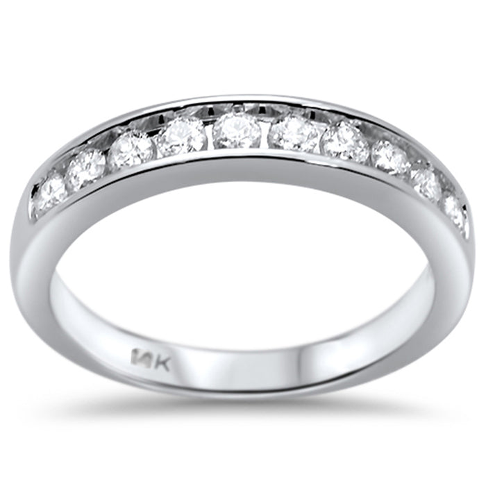 DIAMOND CLOSEOUT! .73ct G SI 14K White Gold Diamond Men's Ring Size 10