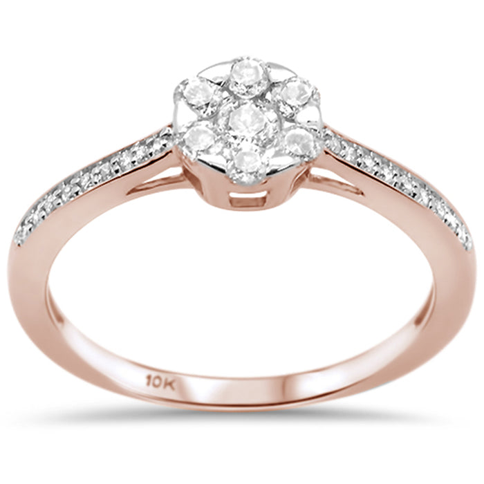 DIAMOND CLOSEOUT! .39ct G SI 10k Rose Gold Diamond Engagement Ring Size 6.5