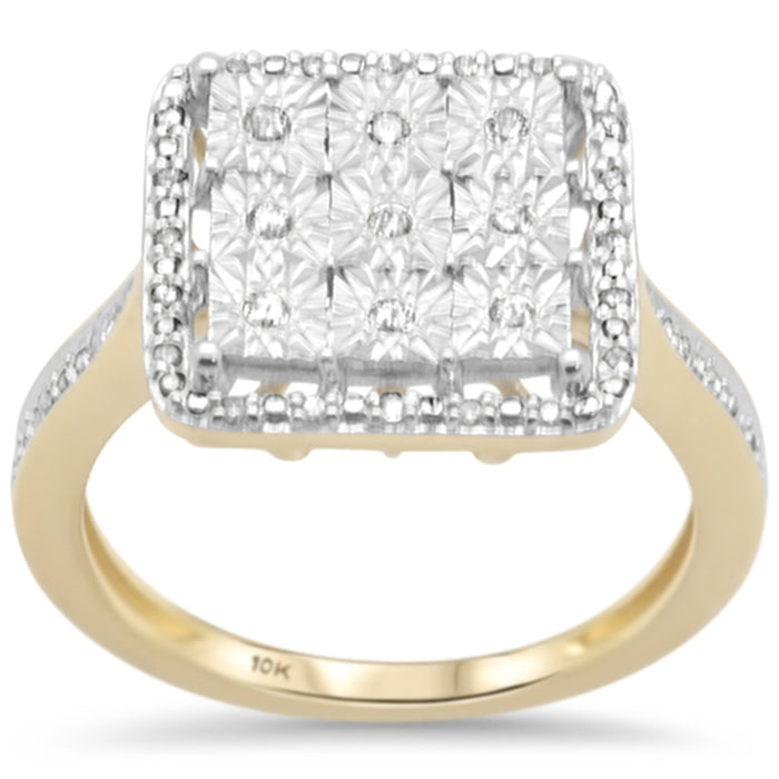 DIAMOND CLOSEOUT! .15ct F SI 10K Yellow Gold Diamond Engagement Ring Size 6.5