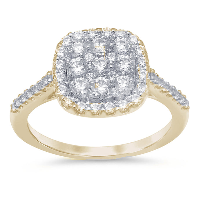 DIAMOND CLOSEOUT! .86ct G SI 10K Yellow Gold Diamond Engagement Ring Size 6.5