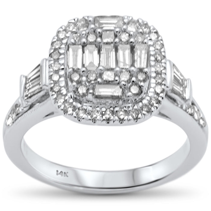 DIAMOND CLOSEOUT! .90ct G SI 14K White Gold Diamond Engagement Ring Size 6.5