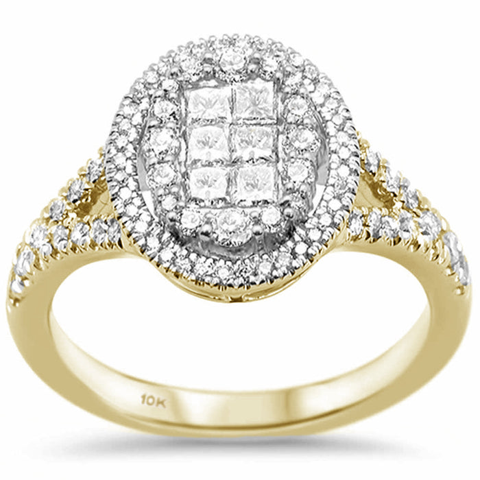 DIAMOND CLOSEOUT! 1.07ct G SI 10K Yellow Gold Diamond Oval Engagement Ring Size 6.5
