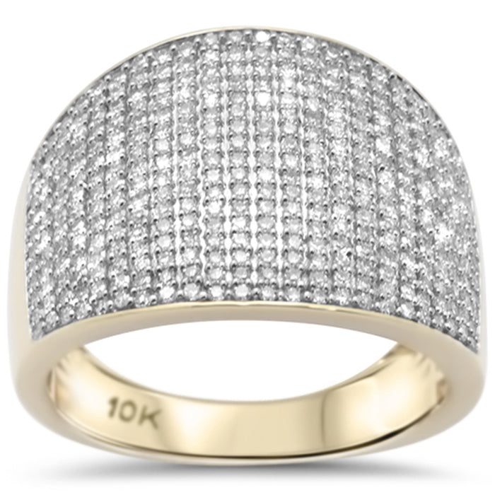 DIAMOND CLOSEOUT! 1.35ct G SI 10K Yellow Gold Diamond Men's Ring Size 10