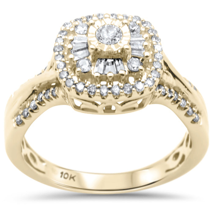 DIAMOND CLOSEOUT! .48ct G SI 10K Yellow Gold Diamond Engagement Ring Size 6.5