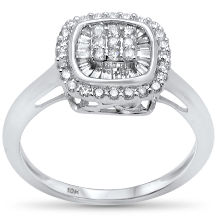 DIAMOND CLOSEOUT! .51ct G SI 10K White Gold Diamond Engagement Ring Size 6.5