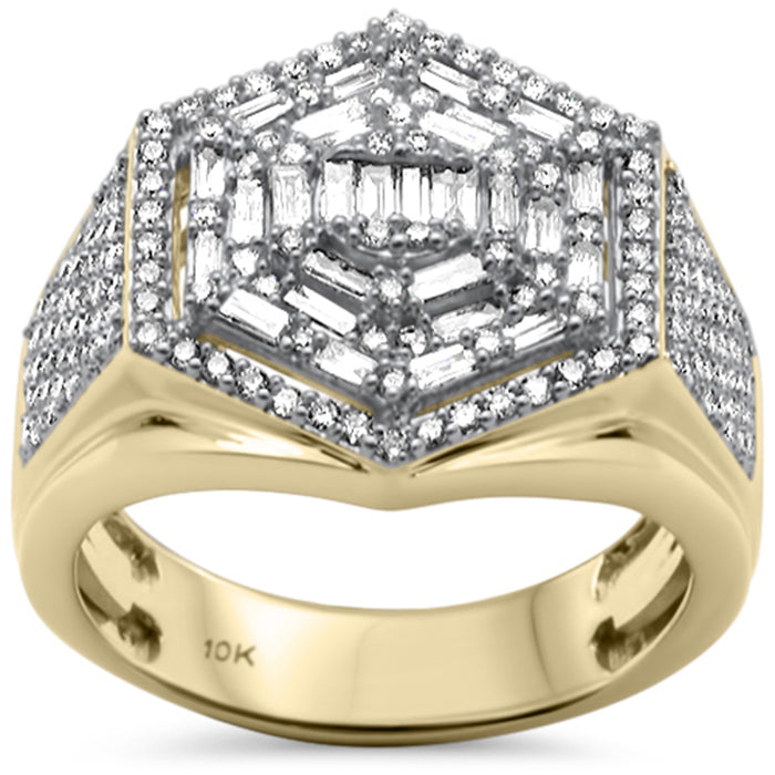 DIAMOND CLOSEOUT! 1.33ct G SI 10K Yellow Gold Diamond Men's Ring Size 10
