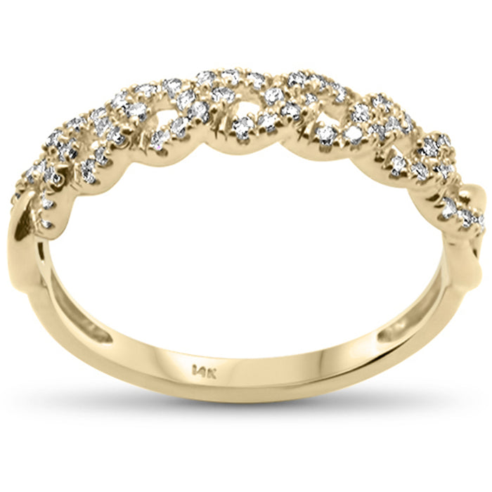 SPECIAL! .25ct G SI 14K Yellow Gold Diamond Cuban Ring Size 6.5