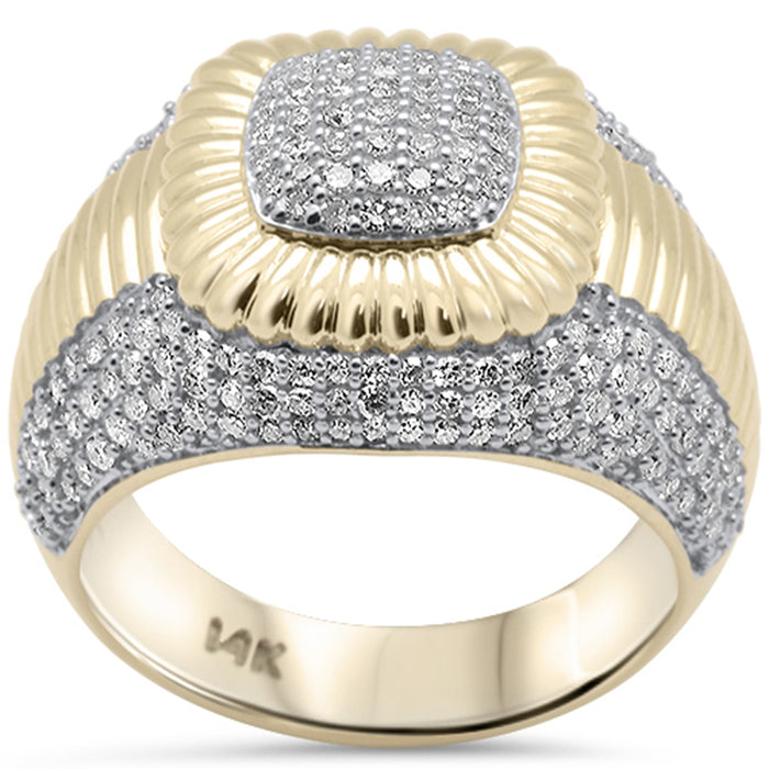 DIAMOND CLOSEOUT! 1.49ct G SI 14K Yellow Gold Diamond Men's Ring Band Size 10