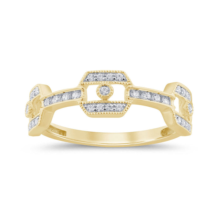 DIAMOND CLOSEOUT! .23ct G SI 14K Yellow Gold Women's Diamond Ring Band Size 6.5