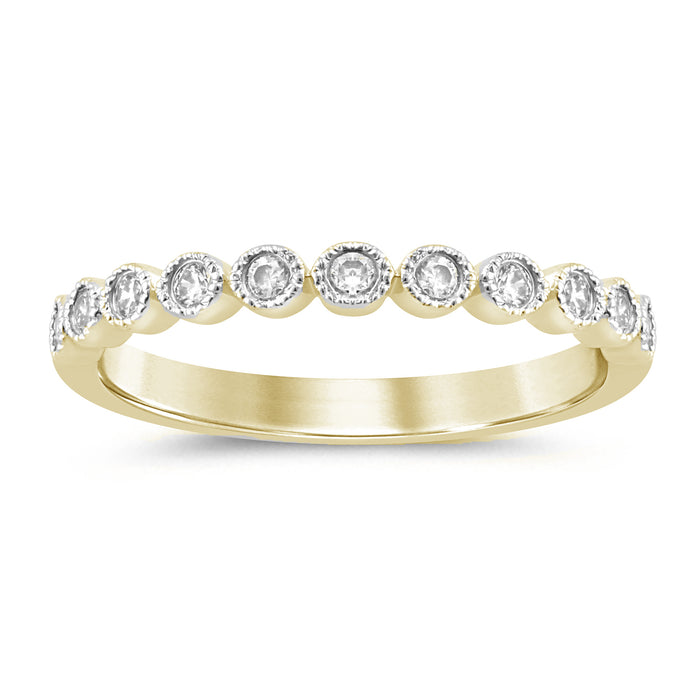 SPECIAL! .22ct G SI 14K Yellow Gold Women's Diamond Ring Band Size 6.5