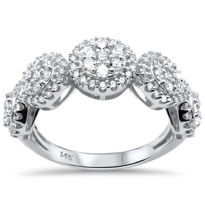 DIAMOND CLOSEOUT! .97ct G SI 14K White Gold Women's Diamond Engagement Ring Size 7