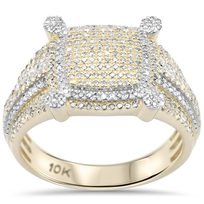 DIAMOND CLOSEOUT! .92ct G SI 10K Yellow Gold Men's Diamond Ring Band Size 10