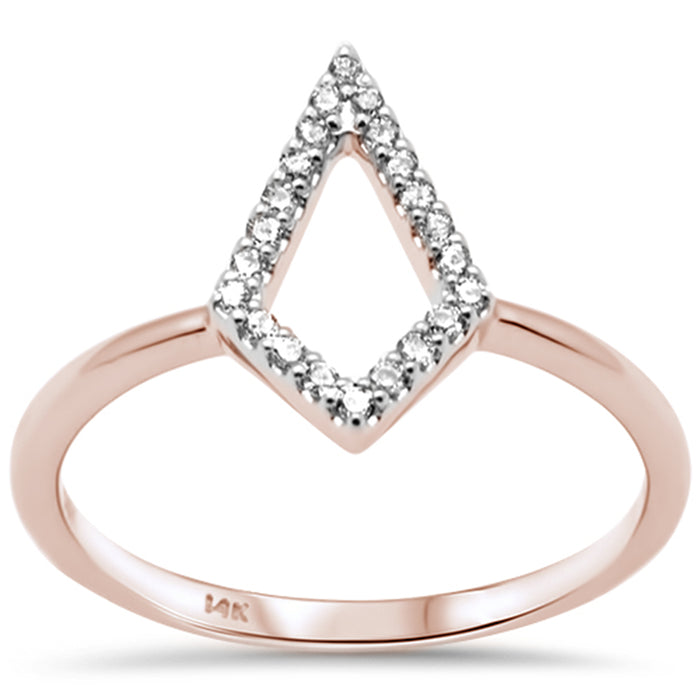 DIAMOND CLOSEOUT! .11ct G SI 14K Rose Gold Diamond Ladies Ring Size 6.5