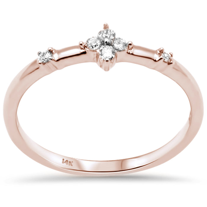 DIAMOND CLOSEOUT! .11ct G SI 14K Rose Gold Diamond Ladies Band Ring Size 6.5