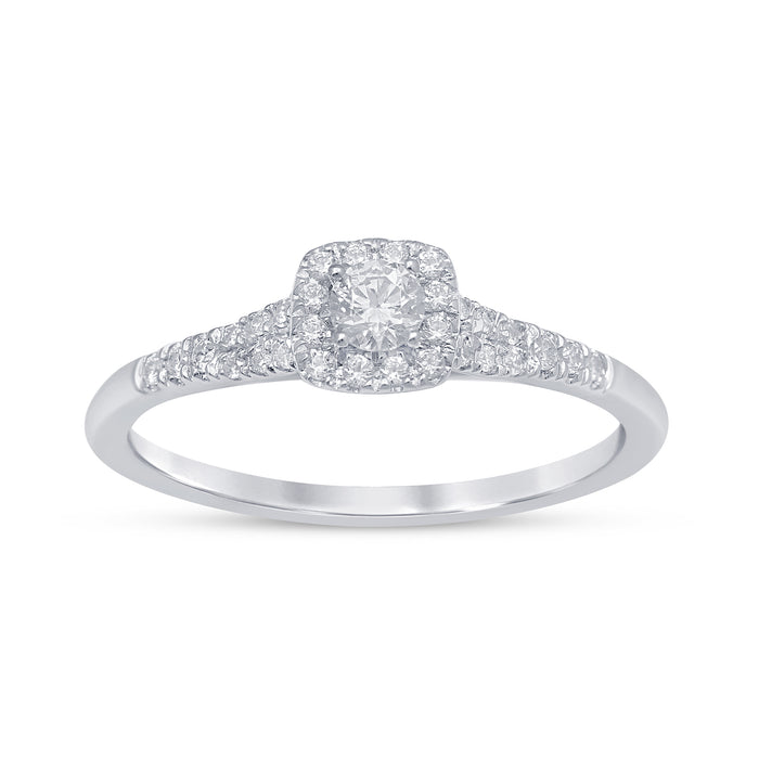 DIAMOND CLOSEOUT! .34ct G SI 14K White Gold Diamond Engagement Ring Size 6.5