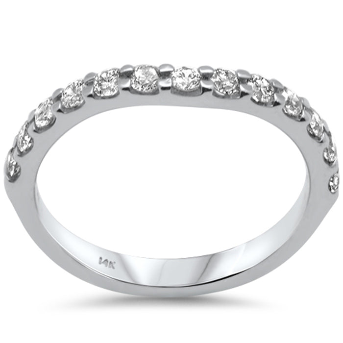 DIAMOND CLOSEOUT! .51ct G SI 14K White Gold Diamond Stackable Ring Band