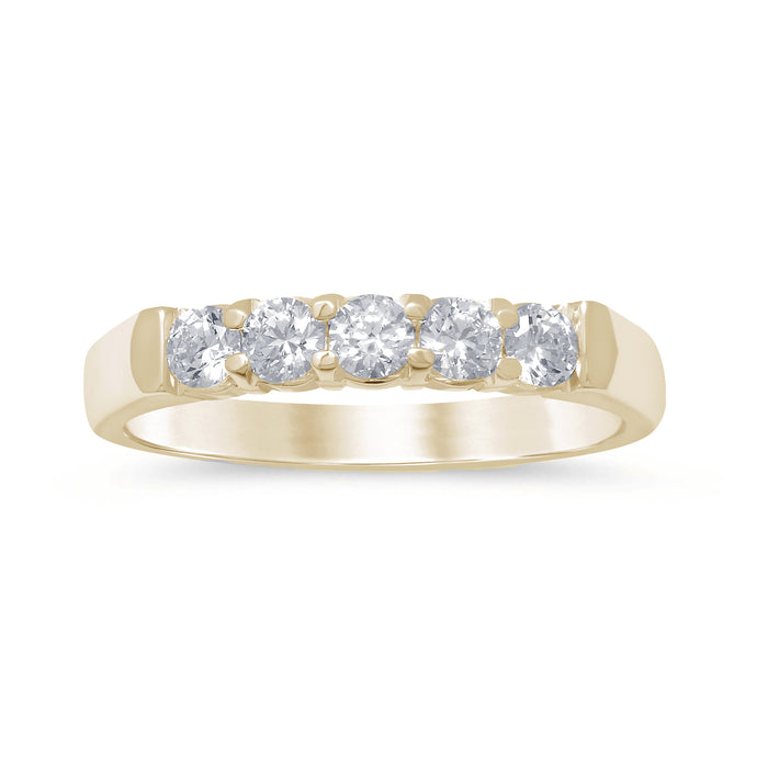 SPECIAL! .49ct G SI 14K Yellow Gold Diamond Band Ring Size 6.5