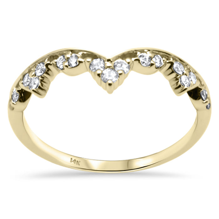 SPECIAL! .21ct G SI 14K Yellow Gold Diamond Stackable Band Ring Size 6.5