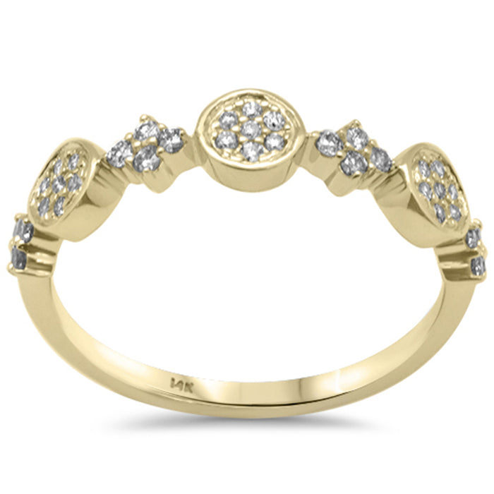SPECIAL! .24ct G SI 14K Yellow Gold Diamond Multi Shaped Band Ring Size 6.5
