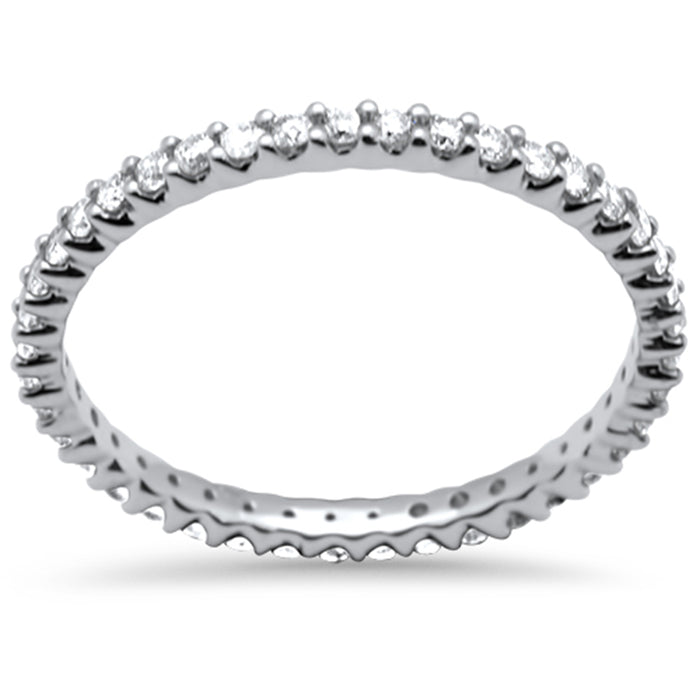 SPECIAL!.51ct G SI 14K White Gold Round Diamond Eternity Band Ring Size 6.5
