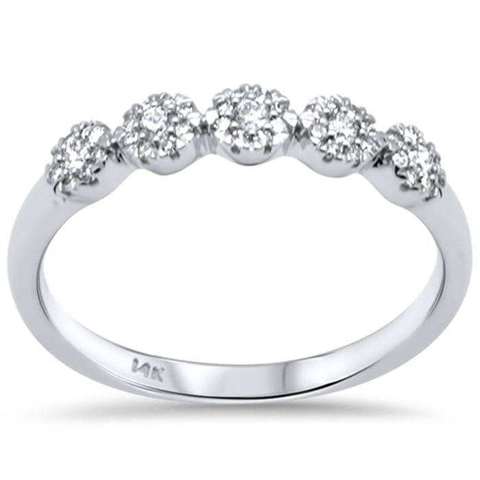 DIAMOND CLOSEOUT! .20ct G SI 14K White Gold Diamond Band Ring Size 6.5